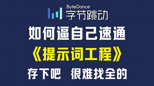【大模型教程】Prompt提示词工程视频教程，从零开始学Prompt Engineering，大模型入门必看教程，包学会的，小白也能轻松入门