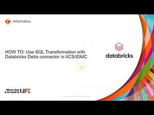 HOW TO: Use SQL Transformation with Databricks Delta connector in IICS/IDMC
