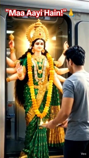 Vande Bharat se aayi Maa Durga! 🚆🔱 Best AI Devotional Video #Viral #Bhakti
