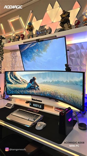 🤩 Meet the ACEMAGIC AD08 Mini PC with @bamgamesofc 🖥️🔥🔥🔥 It's a tiny computer that'll blow your mind. It's got an Intel Core i9-12900H Processor with 14 cores and can go up to 5.0GHz. Multitasking is a breeze with this thing. Plus, it's got 32GB of RGB DDR4 RAM and a 512GB M.2 NVMe PCIe 4.0 X4 SSD, so everything runs super fast. And if that's not enough, you can even expand the memory to 64GB and add more storage! The best part is the surround RGB lighting effect. It creates this awesome at