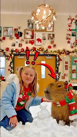 Emma’s Snow Prank Backfires… Cappy Gets All the Praise! #capybara