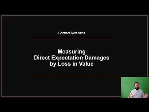 Contract Remedies: Calculating Direct Expectation Damages with the Loss in Value Method