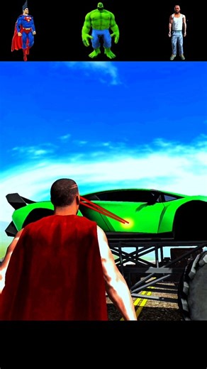Super powers vs Monster truck😱| will it survive? #shorts #viral #challenge #superpower #gta #gaming