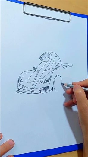 From Number 2 to Supercar 🏎️🔥 | Relaxing Car Drawing Idea #shorts