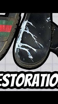 HOW TO RESTORE GUCCI SLIDES ‼️😱👟