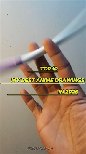 Top 10 My Best Anime Drawings in 2025 ✌️ || #shrots #drawing #anime