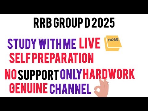 RRB GROUP D STUDY LIVE with me