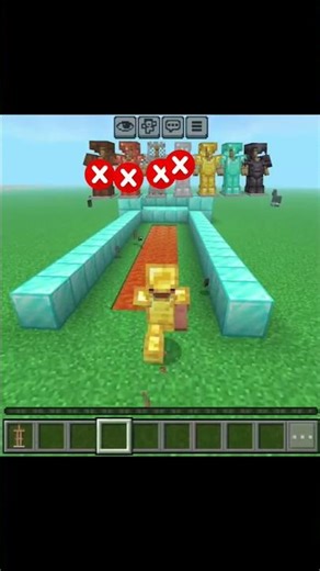 Golden vs Silver vs Diamond – Ultimate Minecraft Challenge!Minecraft #Shorts #MinecraftChallenge