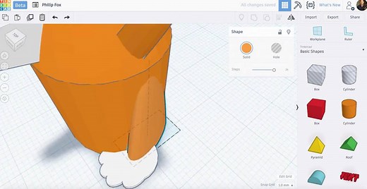 Make your own 3D printed fox with Tinkercad! http://autode.sk/phil | Tinkercad