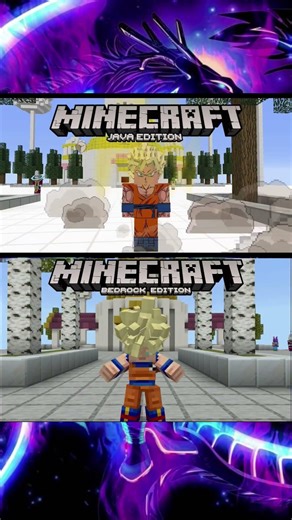 DRAGON EVOLUTION vs DRAGON BLOCK C 🔥 QUAL É O MELHOR?? (Bedrock vs Java) #minecraft #dragonblockc