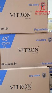 Watch, stream & connect with the Vitron 43” Frameless Smart TV. Enjoy: 🎥 Full HD Visuals 📱 Android Smart Features 🎶 Bluetooth Audio 🛡️ Official brand warranty (14 months!) 💸 Only KSh17,999 Don't miss this unbeatable value! | Kilimall - Affordable Online Shopping in Kenya