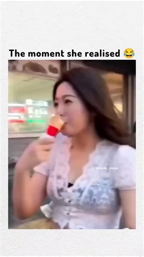 Inside Meme on Instagram: "The video captures a humorous and unexpected moment where a woman, initially enjoying an ice cream cone, reacts to its sudden disappearance, likely due to a bird, as the camera pans to show birds flving away; this scenaric reflects a rare but documented behavior where birds, particularly in urban areas, are known to steal food from humans, a phenomenon studied in a 2023 paper in the Journal of Urban Ecology, which found that such interactions are increasing due to urba