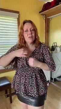 Can a Leather Mini Skirt and Floral Top Work on Curves? #plussize Try On Amazon Fashion Fit Guide