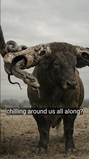 When Fear Meets Fearless | Bull vs Python | Nature’s Dark Reality 🐂🐍#trending