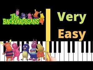 The Backyardigans - Theme Song - VERY EASY Piano Tutorial