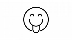Download Simple emoji outline icon animation. transparent background for free