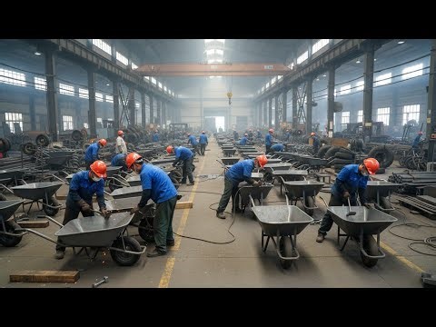 How Thousands Of Wheelbarrows Are Produced! Amazing Mass Wheelbarrow Production Process...