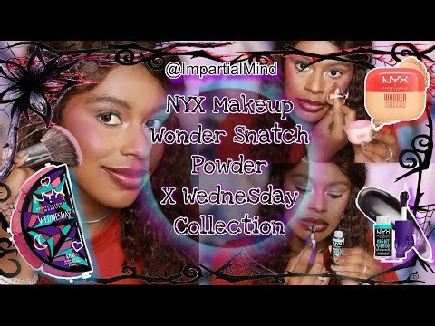 DEMO/REVIEW: ☂️NYX Makeup X Wednesday Collection & The Wonder Snatch Powder