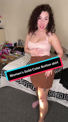 Women's Solid Color Button Spl#outfitideas #pencilskirt #tiktokmedbmebyit