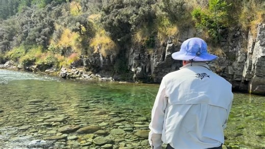 Sure am glad I tied up those cicada last night, because today was the day for them! First day of flyfishing for Phil and first fish on the fly. Good on ya mate! #nzflyfishingwithchrisdore #flyfishing #newzealand #defectivegeneclub #queenstownnz | Fly Fishing with Chris Dore and Friends