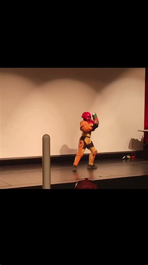 My son showing off his Samus cosplay. #cosplay #halloweencostume #samus #metroid #costume