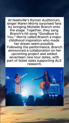 Michelle Branch Surprises Fans with Maren Morris #MichelleBranch #MarenMorris
