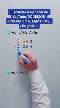 MÍNIMO COMÚN MÚLTIPLO Super Facil | mcm (45, 25)