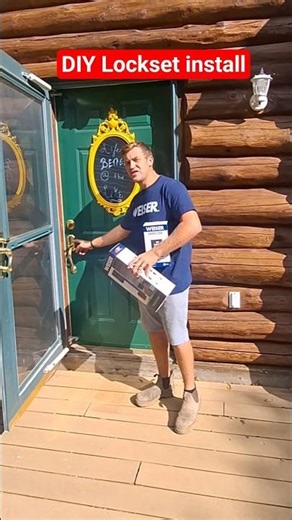 How to replace an old lock set and install a new one #smartlock #keylesslock #diytips #hometips #diy