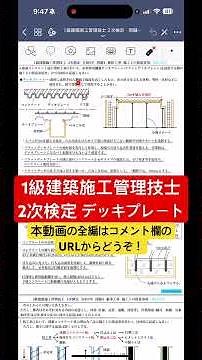 【2023年(令和5年) 問題4 躯体工事 施工上の留意事項】1級建築施工管理技士 第2次検定(実地試験) 過去問 解説#1級建築施工管理技士 #2次検定 #デッキプレート