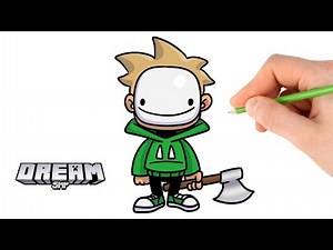 How to draw Dream Minecraft easy