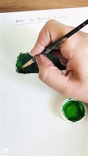 How to Paint Grass? #tutorial #art #painting #artist #diy #youtubeshorts #biggboss19 #trendingshorts