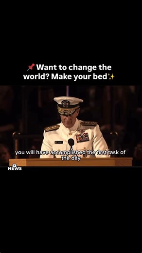 TheBrieflyMedia 💡 on Instagram: "Discipline is the foundation of greatness. 🎖️ In this iconic 2014 commencement speech at the University of Texas at Austin, Admiral William H. McRaven shares a powerful lesson from Navy SEAL training: the importance of completing the first task of the day. Making your bed might seem like a small, insignificant act, but it reinforces the fact that the little things in life matter. If you can’t do the little things right, you’ll never be able to do the big things
