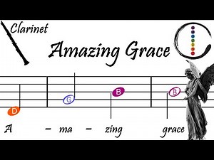 Amazing Grace - Clarinet Beginner Sheet Music with Easy Notes & Letters
