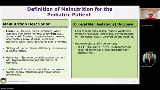 HCGTV: Webinar Snippet CDI Education - Malnutrition for the Pediatric Patient | Haugen Consulting Group, Inc.