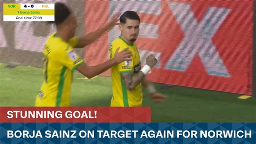 Borja Sainz scores stunning lobbed goal for Norwich City - Latest From ITV Sport