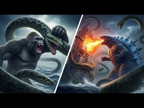 Can KING KONG and GODZILLA Survive the GIANT PYTHON SNAKES: Clash of Titans at Sea and City?
