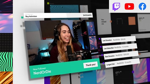 FlatPack - Minimalist Overlays for Twitch, Youtube and Facebook Gaming