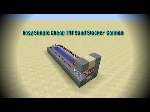 How to cannon through water walls Minecraft tnt cannon simple sand stacker