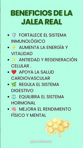 ¿POR QUÉ DEBERÍAS TOMAR JALEA REAL CADA DÍA? 🍯⚡ #nutricion #saludable #tips