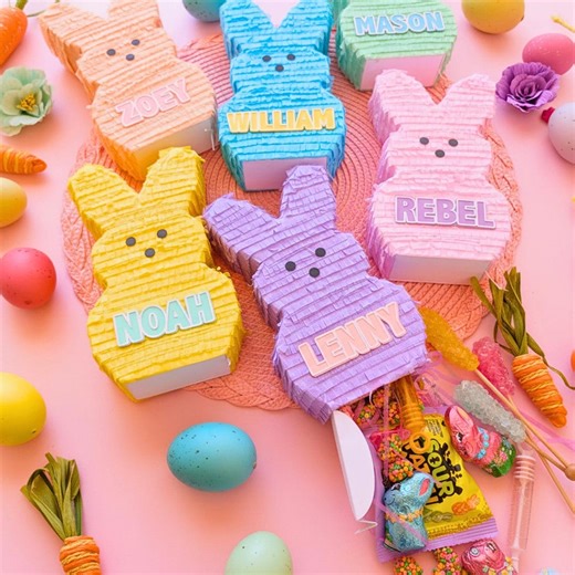 Personalized Peep Candy Bunny Treat Box | Fillable Basket Stuffers and Kids Easter Gifts - Etsy