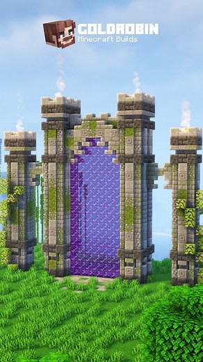 Goldrobin on Instagram: "I built a large Nether Portal in Minecraft! 🔥 Tutorial on YouTube: Goldrobin 💻 Schematic on Patreon: Goldrobin . 🏠 Everything is built by me! 🌈 Ressourcepack: Minecraft 🌍 Shader: Complementary . Tags: #minecraft #minecraftbuilds #gaming #minecraftdaily #minecraftarchitecture #minecraftart #minecraftmemes #minecraftcreation #minecraftdesign #minecrafthouse #gameart #minecraftedit #minecraftpc #mojang #minecraftbuilding #minecrafttutorial #nether #netherportal"