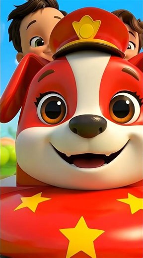 Learn Number 1 with Balloons 🎈 | Fun Kids Song with Dog Train #shorts