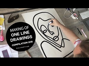 Salventius Making Of One line Drawings / Portraits Compilation 2018