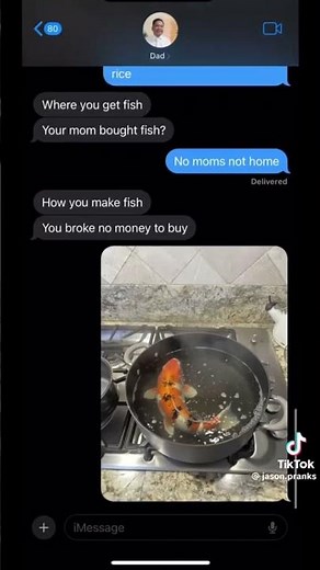 PRANKING dad on cooking his pet Koi fish 🎣 🤣😭 #prank #funny #funniestvideo #funnymoment #prankcam