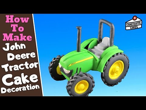 John Deere Tractor Cake Tutorial - How to Make a Farm Cake Topper
