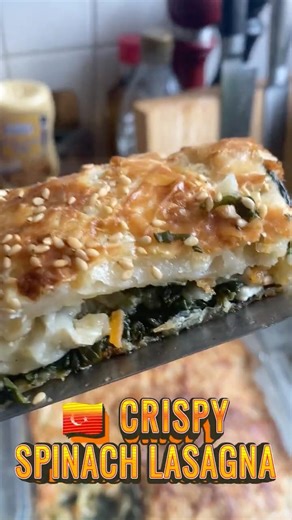 🇹🇷 CRISPY spinach lasagna! Authentic, by a chef! Easy Easter buffet dish!