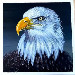 Eagle Acrylic Painting #art #artist #artwork #acrylic #painting #eldrawingarts #paintingartwork #acrylicpainting #birdpainting | El Drawing Arts