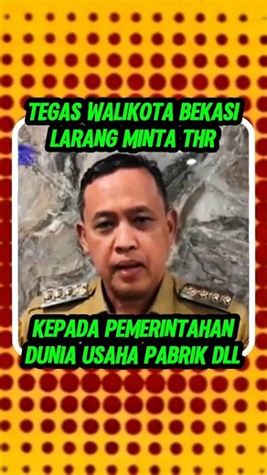 THE MOMENT THE MAYOR OF BEKASI PROHIBITED ASKING FOR EID THR FROM ANYONE