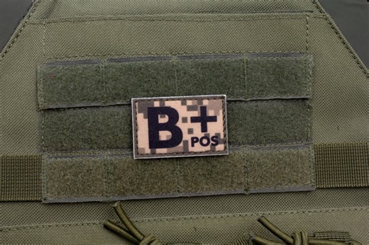 Blood Type B  Pos PIXEL Paramedic Emt Patch - Etsy
