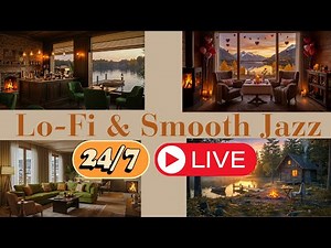 No Ads! Smooth Jazz 24/7 🎷 Live | Relaxing Jazz, Chill Music, Study & Work Music